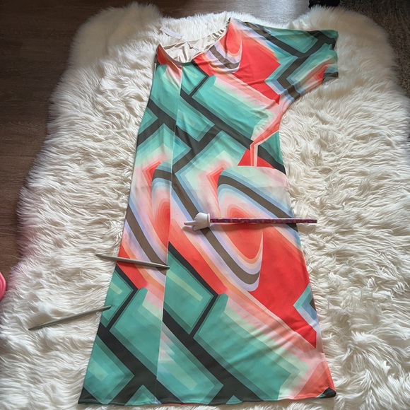 NWT Trina Turk “Sausalito” One Shoulder Maxi Dress - Picture 14 of 16